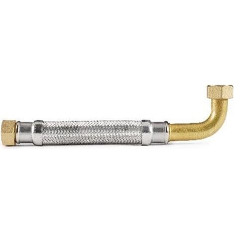 Flexible sanitaire/chauffage Inox Øintér.19mm - Femelle/ coudé Femelle 3/4"- 500mm - EXTRA TWIST