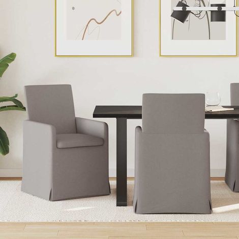Esszimmerstühle 2 pcs Taupe 57 x 67 x 95 cm Stoff