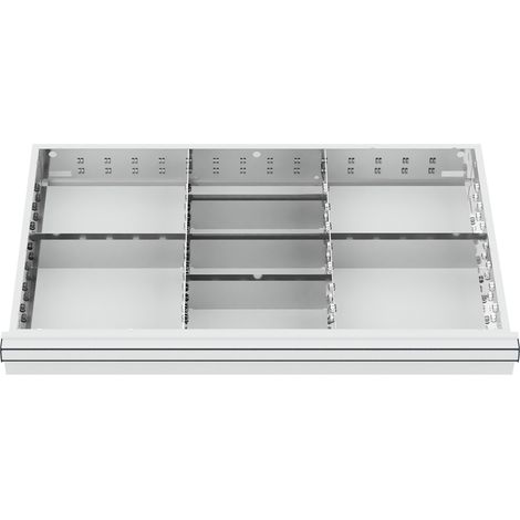 STIER Schubladeneinteilung Metalleinteilung BLH 200-300 mm Innenmaß 800x450 mm 8 Fächer