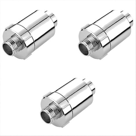 Duschkopf mit Aktivkohlefilter, abnehmbarer Armatur, Reinigungsfilter, entfernt Verunreinigungen, Badezimmerzubehör, 3er-Set (1/5)