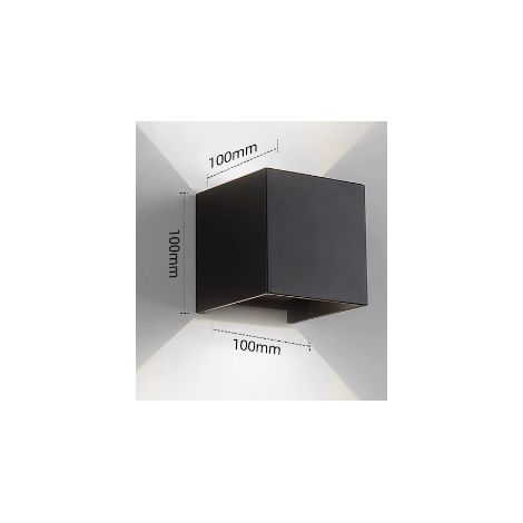 Applique murale noire étanche à détection extérieure ABS aluminium, 4 feuilles, lumière blanche (1/5)