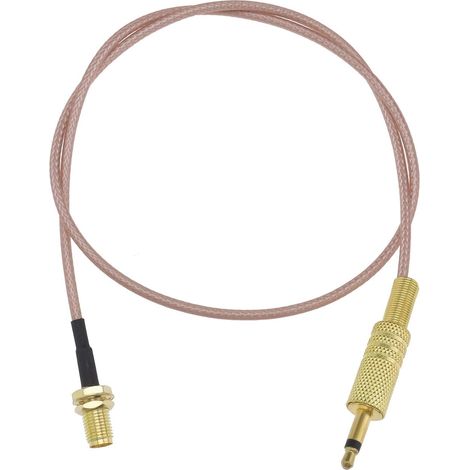Adaptateur audio SMA femelle vers prise mâle de 3,5 mm - Câble d'extension stéréo de 0,5 m de long pour adaptateur/vidéosurveillance/caméra/moniteur d'antenne (1/5)