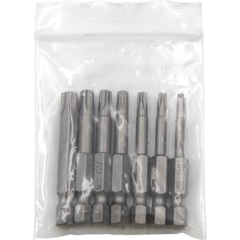 Tournevis Torx Magnétique - Embouts Torx T10 T15 T20 T25 T27 T30 T40 - Tige Hexagonale 1/4 Pouces - 50 mm - Pour Outils Électriques et Réparation Domestique - Lot de 7 (1/5)