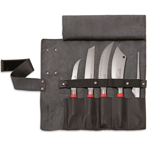 F.DICK Leder Rolltasche Red Spirit 5-tlg schwarz Messerset Messer 8176800-01