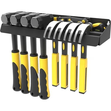 Support mural en acier pour marteaux, accessoire de planche à outils pour le jardin, support sécurisé pour perceuse, buanderie (42,5 cm) (1/5)