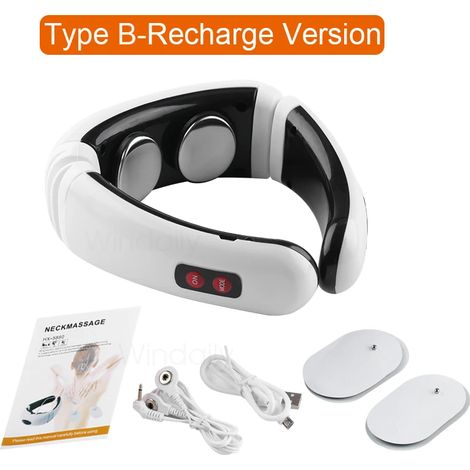 Appareil de massage intelligent 3D pour la nuque, chauffage infrarouge lointain à impulsions électriques, 6 modes, outil de soulagement de la douleur-AquaForge