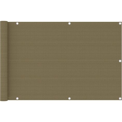 Toldo para balcón HDPE gris taupe 90x400 cm