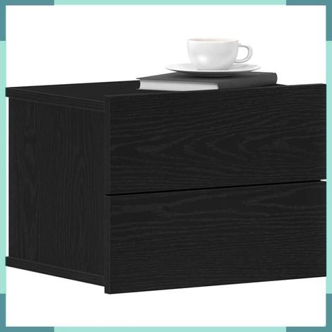 862459 Cabinet de chevet Chêne noir 40 x 30 x 30 cm Bois d'ingénierie (1/5)