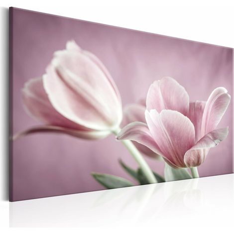 Tableau tulipes romantiques - 90 x 60 cm