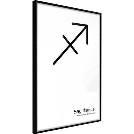 Affiche Murale Encadrée "Zodiac Sagittarius II" 40 x 60 cm Noir