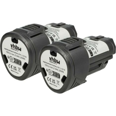 2x Batteries remplacement pour AEG L1215, L1215P, L1215R, L1220, L1230 pour outil électrique (2000 mAh, Li-ion, 12 V) (1/3)