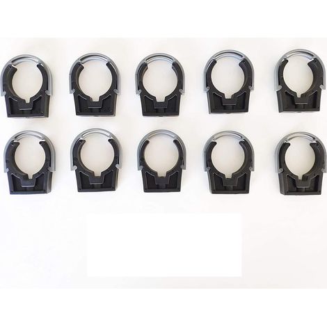 Colliers PVC de fixation à clip PP fermé PVC 50mm (Lot de 10) Fixation Industrielle tuyaux