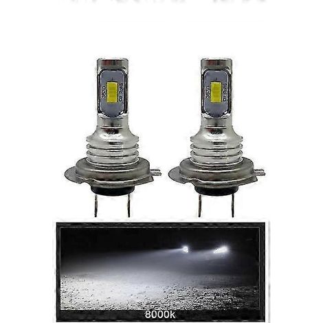 ampoules LED H7 pour phares antibrouillard/feux de jour/phares de moto, compatibles avec les modèles H4, H8, H9, H1, H11, H6, 9004, HB3, 9005, HB4, 8000K/6000K, 12V/24V, 80W (8000K blanc/bleu, 12000 l (1/5)