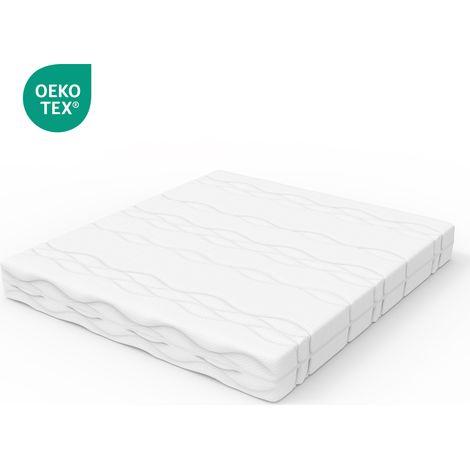 Matelas à ressorts ensachés de 90 x 200 cm, fermeté H3, certifié Oeko-Tex, épaisseur 20 cm