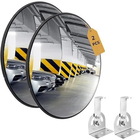 2x Miroir Convexe Sécurité 30cm Grand Angle (1/5)
