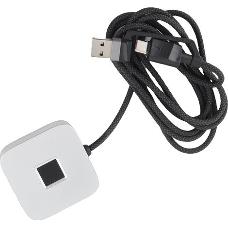 Lecteur d'empreintes digitales USB pour PC, tactile à 360 degrés, reconnaissance rapide, Scanner biométrique, Dongle, compatible Windows 10 11 Hello Silver (1/5)