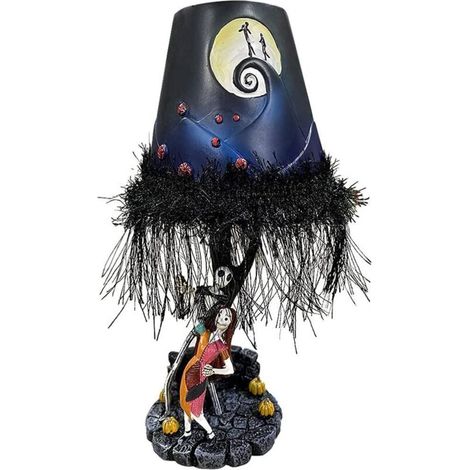 Lampe de table décorative d'Halloween pour le bureau, lampe de table lumineuse LED en forme de lune, figurine en résine, modèle jouet (1/5)