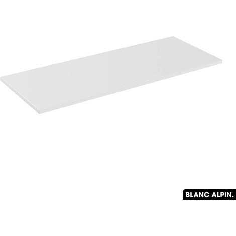 Plan de vasque en bois BLANC ALPIN L.120 x P.46 x H.2,5 (1/4)
