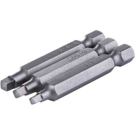 UEB Jeu De 3 Embouts De Vissage Magnétiques Pour Vis À Tête Carrée - 50 Mm, Ensoleillé (1/3)