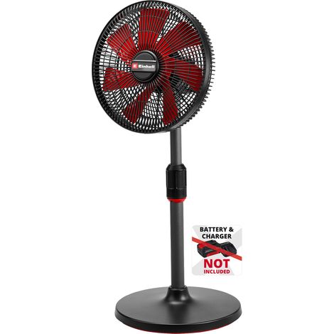 Einhell Ventilateur sur pied sans fil GE-CF 18/320 P Li-Solo PXC (18V, moteur Brushless, flux d'air réglable 4 niveaux) Livré sans Batterie ni Chargeur