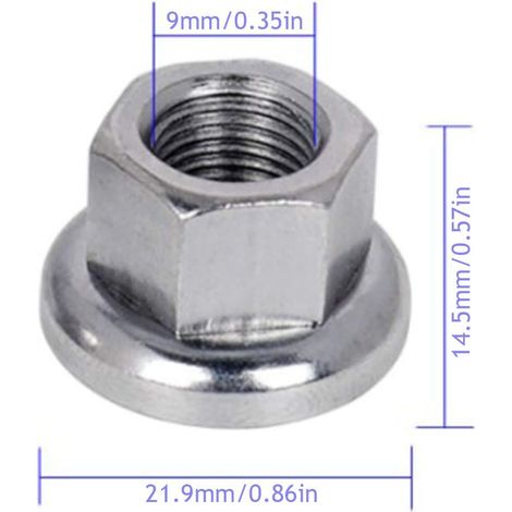 Remplacement Écrous Roue Vélo Vis Arrière De Vélo Pratiques Rondelle Écrous Arrière Acier Inoxydable Écrous d'Essieu Accessoires (1/4)