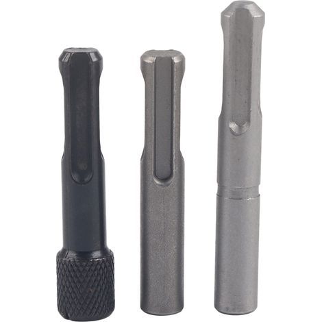Adaptateur/convertisseur de douille pour tournevis à queue hexagonale 1/4" pour perceuse à percussion SDS (lot de 3) (1/5)