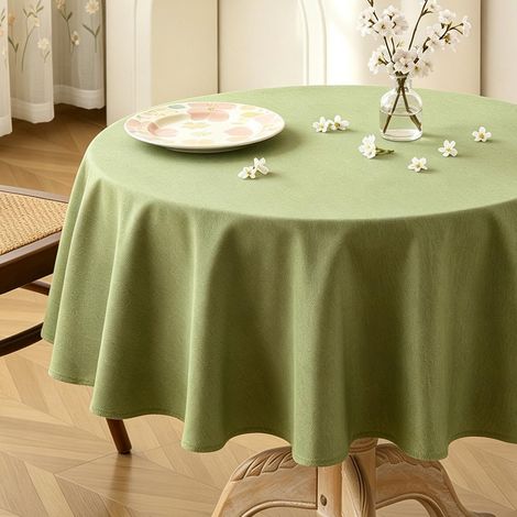 Nappe Ronde 140 cm lavable Vert Sauge Intérieur & Extérieur
