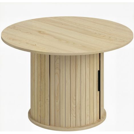 Table basse Mathilde design bois naturel rangement coulissant élégant salon (1/5)
