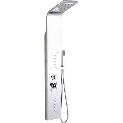 Trade Shop - GEBOGENES DUSCHPANEELSYSTEM ESY69211 STAHLSPIEGELDUSCHE 22X48X152CM -