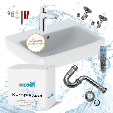 Geberit Waschtisch Waschbecken 60 cm Grohe Armatur Komplettset (1/4)