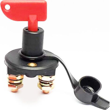 Coupe-Batterie pour Voiture, 12 / 24V, 500A max Isolateur Interrupteur Automobile Urgence Interrupteur pour, Coupe Circuit Batterie Camion, Bateau, Véhicules