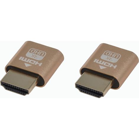 5 Prises factices HDMI, Connecteur émulateur 4K UHD, Plug and Play, Pour serveur et mining (1/5)