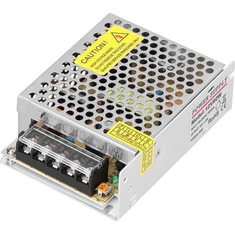 Alimentation 60W 5A Transformateur 220V vers 12V Convertisseur pour Ruban LED Caméra de Surveillance (1/5)
