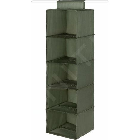 Compactor Organisation de penderie - Organiseur suspendu 30x30x105 cm, 5 compartiments, vert RAN10871 (1/5)