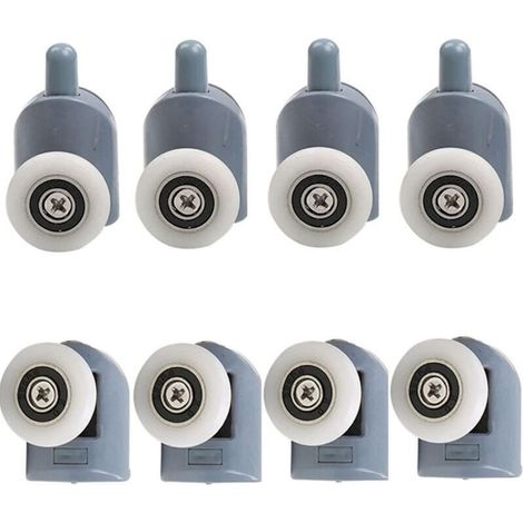 Ulisem Roulettes de porte de douche, lot de 8, diamètre 23 mm, pour cabines de douche