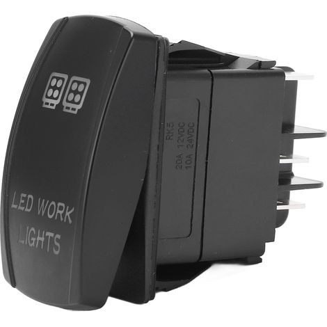Interrupteur à bascule lumineux LED 5 broches TS-35, bouton marche/arrêt pour voiture, bateau, yacht et navire. (1/5)