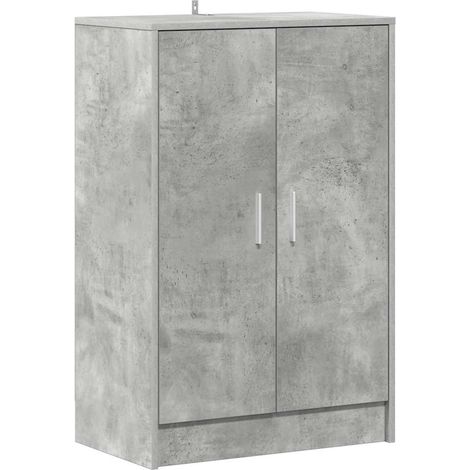 Maison Exclusive - Scarpiera Grigio Cemento 60x35x92 cm in Truciolato