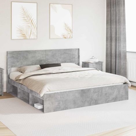 Teenpull – Nachttisch Betongrau 40x40x66 cm Holzwerkstoff (1/5)