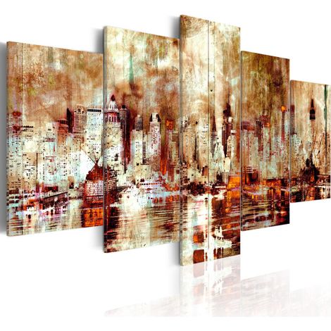Tableau Imprimé "Ville des Ombres" 50 x 100 cm (1/2)