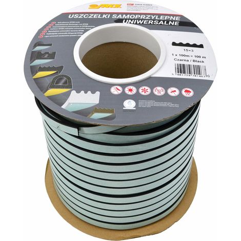 USZCZELKA DGP 15x3  CZARNA  100mb