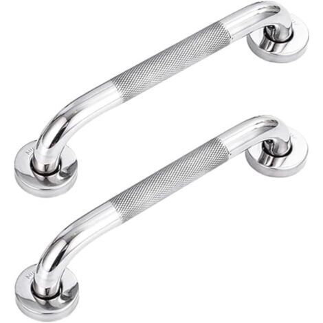 2pcs 304 Stainless Steel Bathroom Grab Bar with Non-Slip Handle,for Bathtub,Toilet,Bathroom,Stair Handrail (1/4)