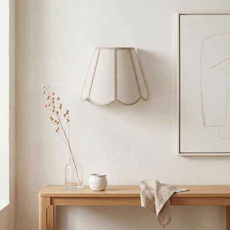 Aplique de Pared con Pantalla de Lino Beige  Serie YARA (1/5)