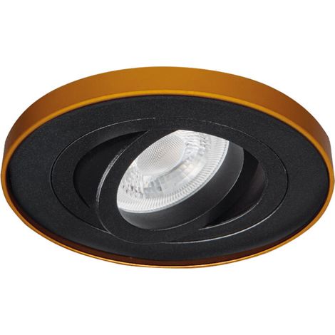 Spot Encastrable TINY BORD - Noir/Or - Aluminium - Ø98mm - Réglable (1/5)
