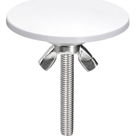 Couvercle Trou Robinet Bouchon Evier Cache Trou pour Évier de Cuisine, 1Pcs - Couvercle de Trou de Robinet en Alliage de Zinc, pour Lavabo, Évier, Plan de Travail (Blanc) (1/5)