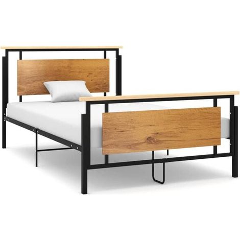 Cadre de lit en métal (matelas non inclus), 120 x 200 cm (1/5)
