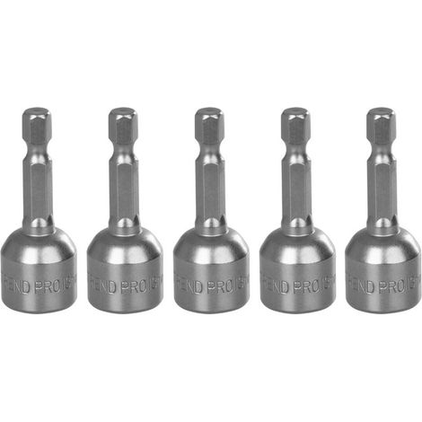 Nuss mit Magnet Strend Pro MS84, 6 mm, 1/4", magnetischer Bithalter, Packung 5 Stk. (1/3)