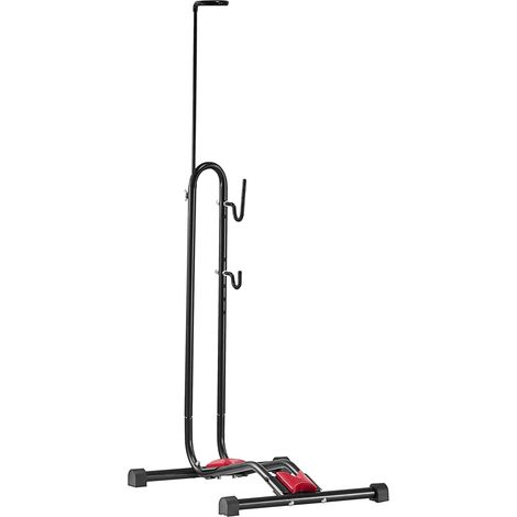 VEVOR Supporto Verticale per Bici da Terra per Bicicletta da Montagna e Bici da Corsa da 406,4 a 700 mm Supporto Verticale e Orizzontale per Deposito Sicuri in Garage, Interni ed Esterni, Nero (1/5)