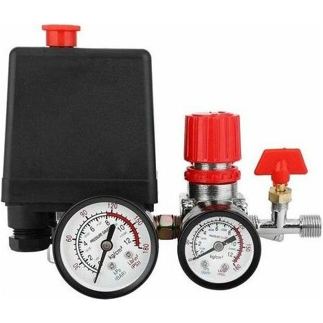 Compresseur d'air pressostat valve pressostat compresseur d'air avec manomètre régulateur (1/5)