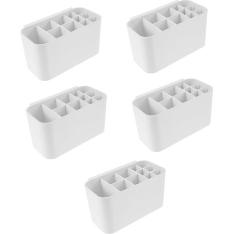 5 Pièces Porte à Dents Mural Support de Rangement pour Salle de Bain Organisateur pour Électriques Accessoires de Compact (1/5)