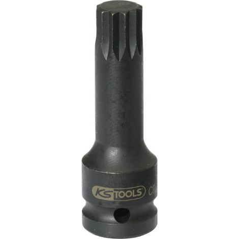 KS Tools 911.0951 Bussola per Avvitatori ad Impulsi per Viti XZN, Lunga, M12, 1/2"